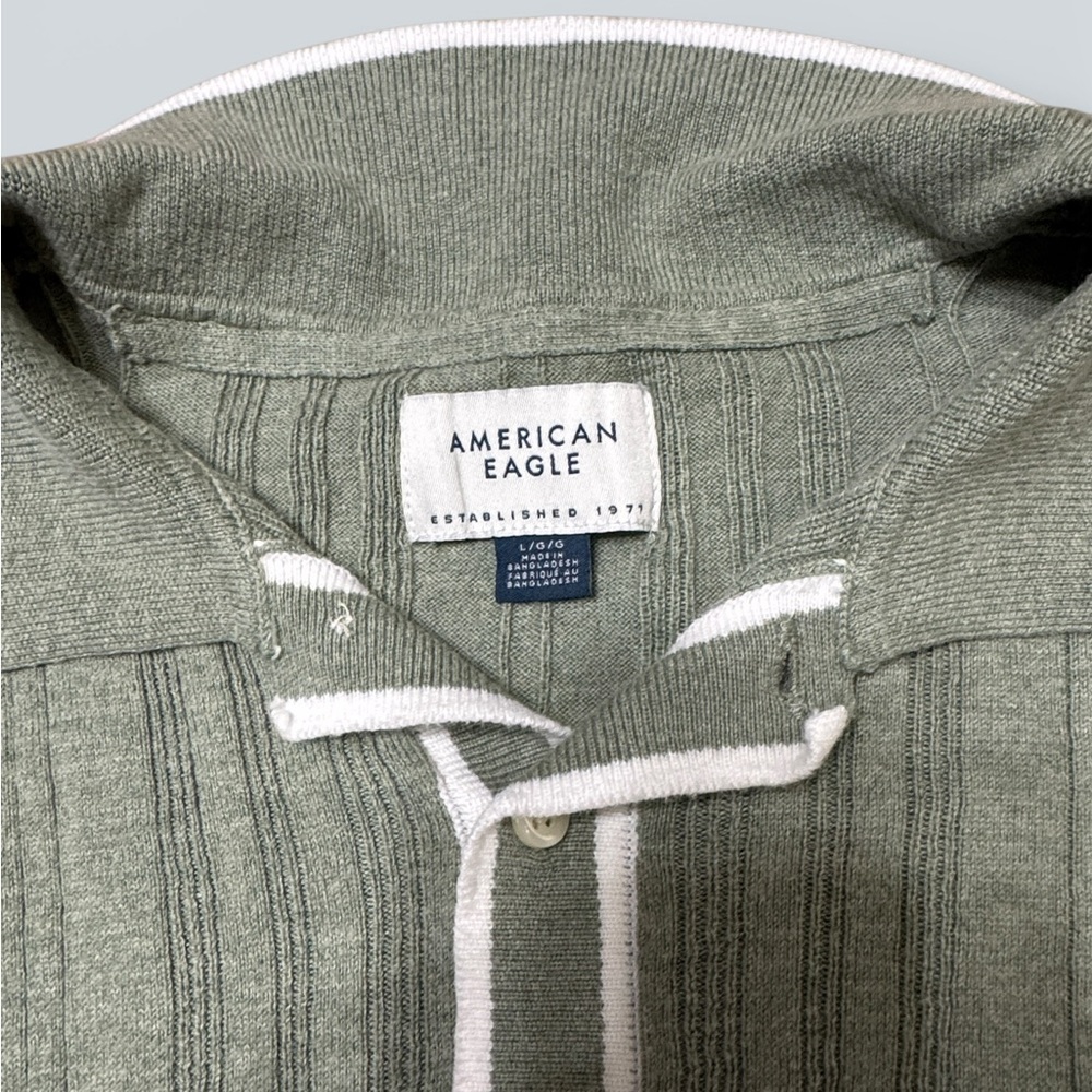 American Eagle Outfitters Olive Polo Shirt - Picture 3 of 5